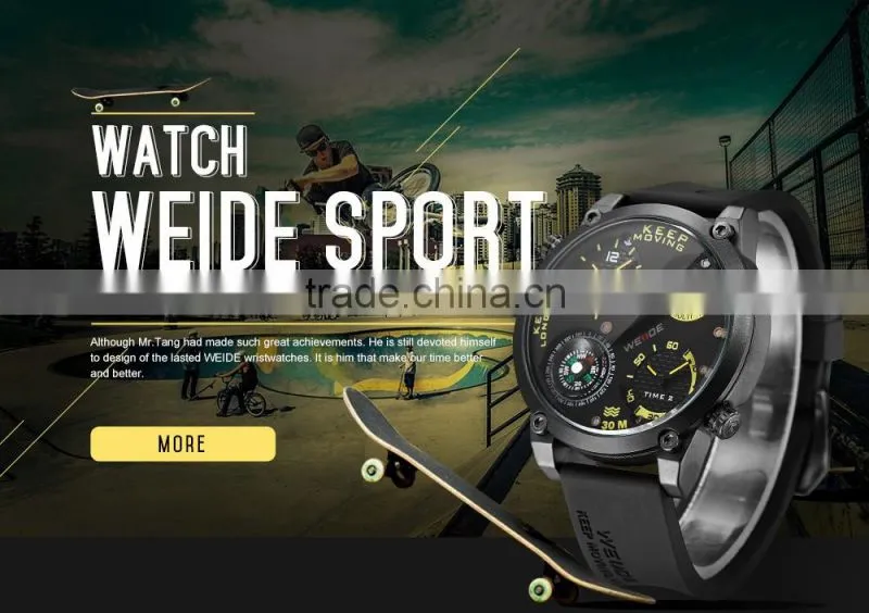 WEIDE Luxury Brand Military Quartz Watch Silicone Strap Compass Function Clock Men Sports Watch Relogio Masculino Men's Watches