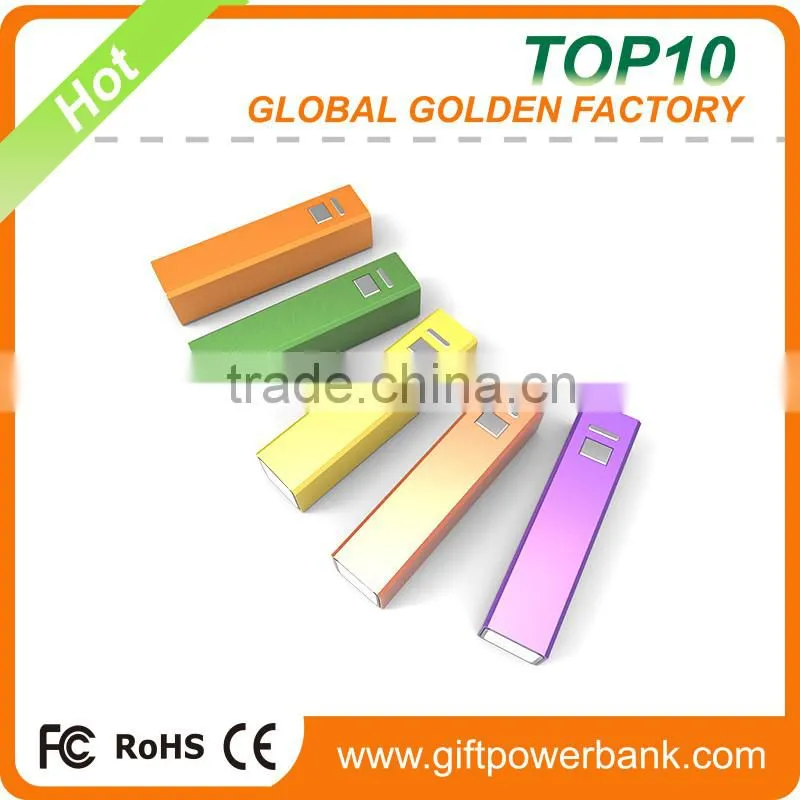 2016 Bulk Hot sale Metal 2000 mAh power banks with FCC CE ROHS from China factory
