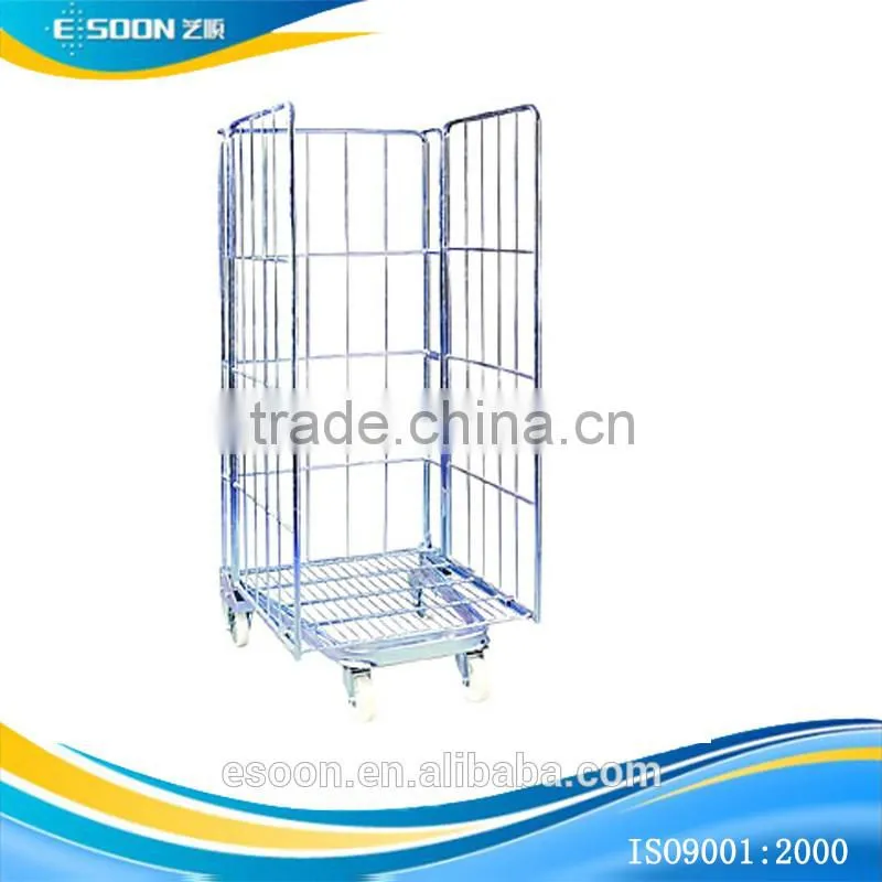 Library steel pallet show cage rack trolley