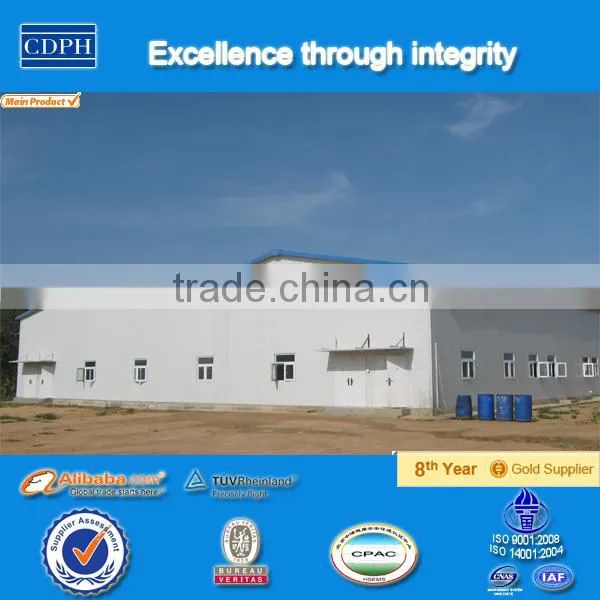alibaba double slope roof prefab steel house with sandwich panel cheap price