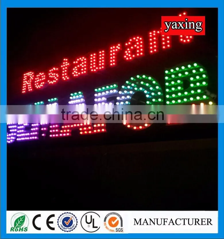Manufacturer custom outdoor sign letters LED logo store front lighting sign