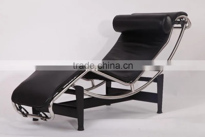 Replica designer furniture China manufacturer living room LC4 leather chaise lounge chairs