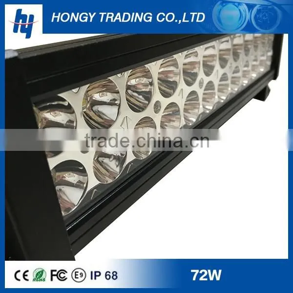 72w lens led light bar 4d bar lights , 13.5inch lens led light bar dual row for automotive lamps