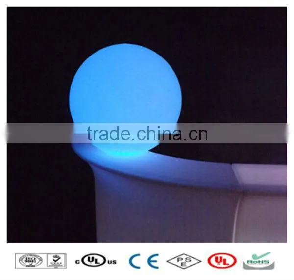 Beautiful decorative color changing plastic led crystal magic ball light