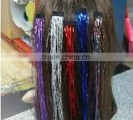 Hot Sale Sparkling Hair Tinsel Extensions Clip In Hair Extension