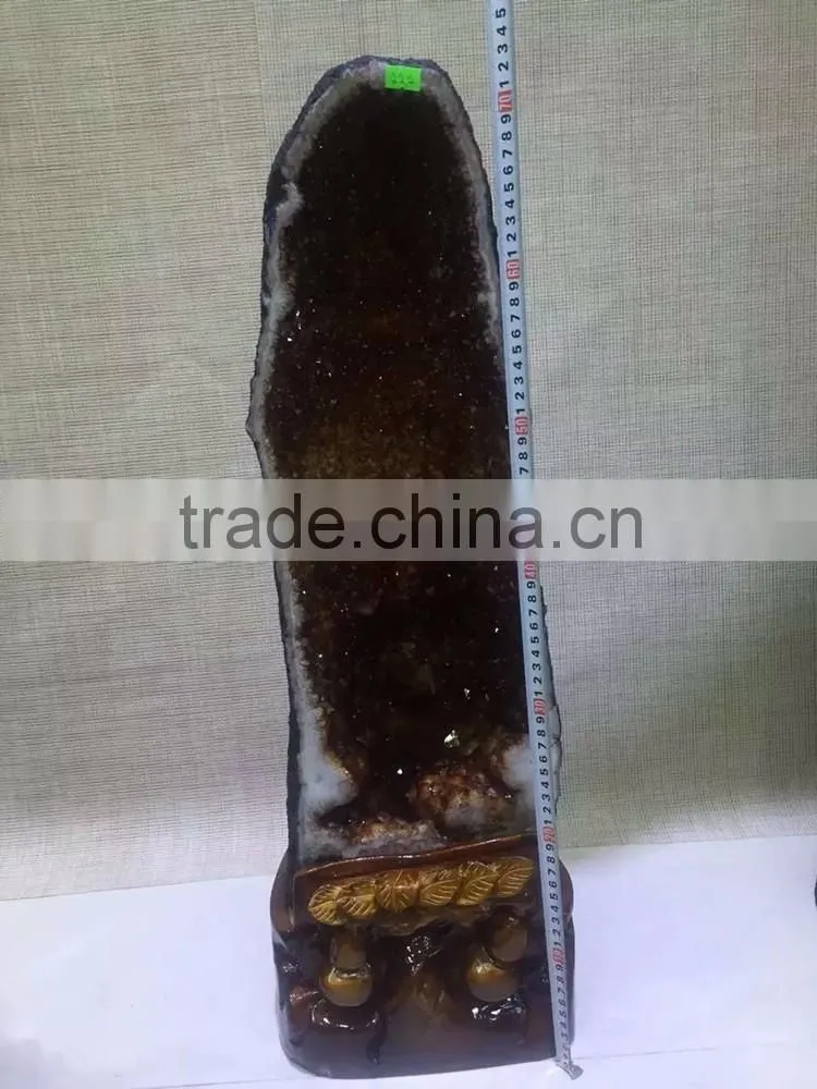 Natural Topaz Crystal Ornaments Citrine Geodes For Sale