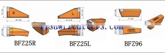 BFZ25L BFZ25R flat cutter teeth weld-on teeth for HDD reamer auger bits for piling machine foundation drilling picks