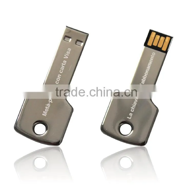 Wholesale new fashion business metal key shape 32GB usb flash drive with high quality