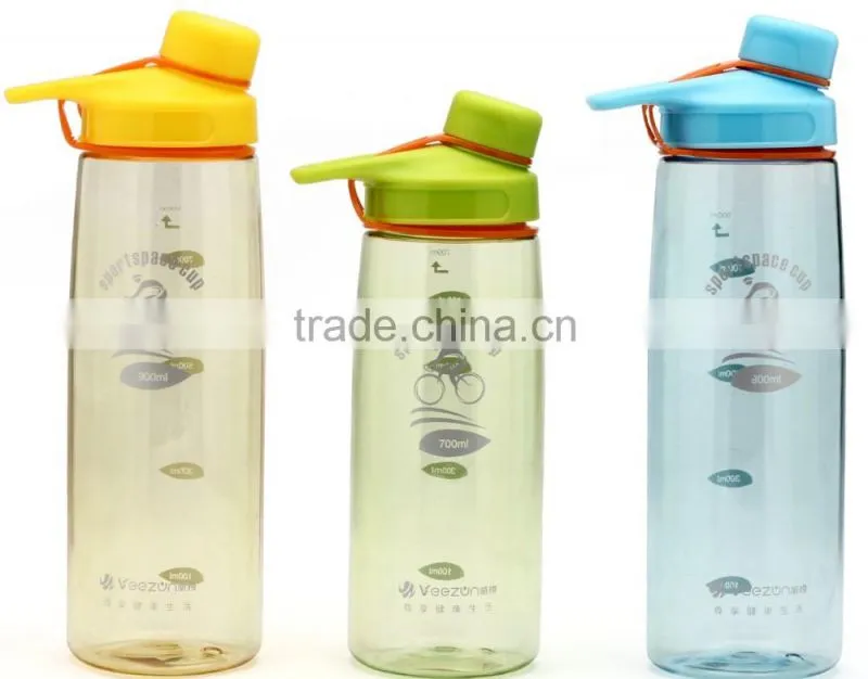 bpa free water bottle /plastic sports bottle with straw/travel bottle