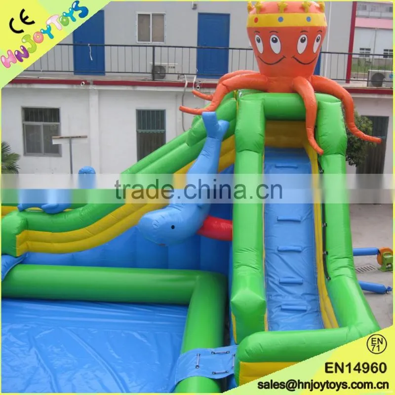 Water Outdoor Trampoline Park Slide Octopus Inflatable Pool