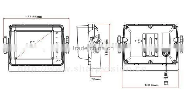 5" waterproof truck camera system