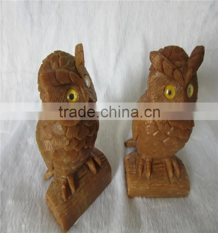 Factory direct customized quartz crystal colorful owl for home decor