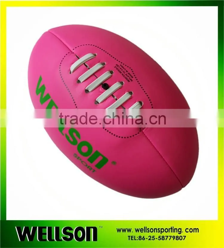 Machine sewn soft PVC foamed AFL ball