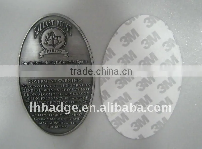 aluminum Vodka or Whiskey wine label