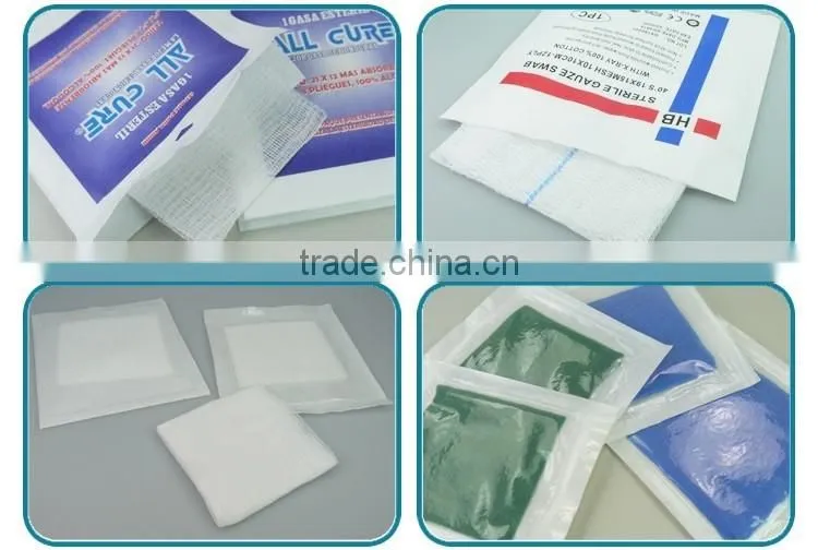 medical sterile gauze swabs 2''x2'' 3''x3'' 4''x4''