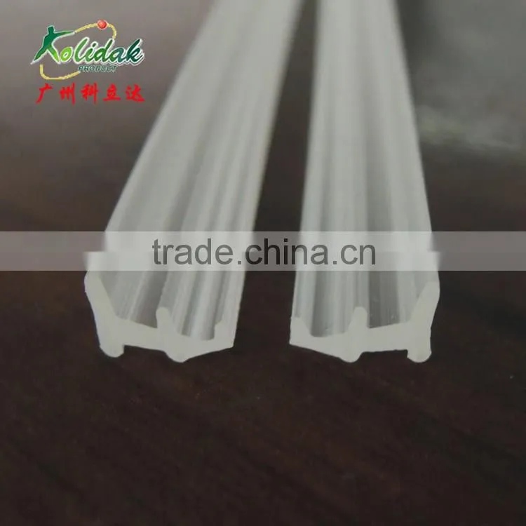 Plastic extrusion Clear PVC seal strip