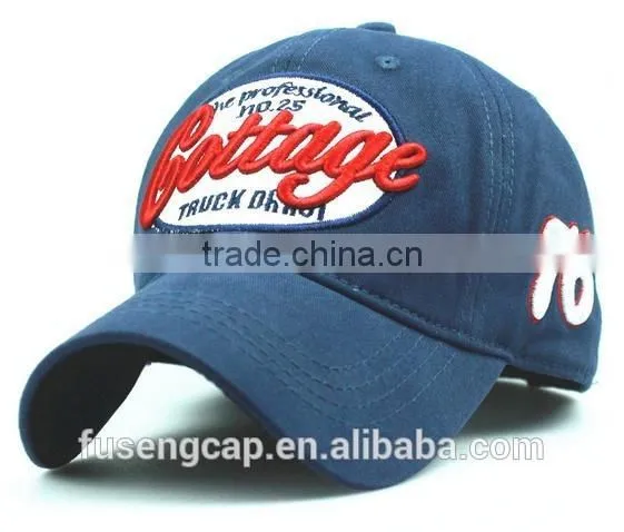 Custom Design plain embroidery cotton 6 panel custom baseball cap