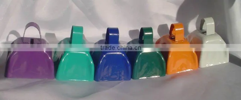 3"metal cow bell in many different colors A13-C01 powder coated finishing(A107)