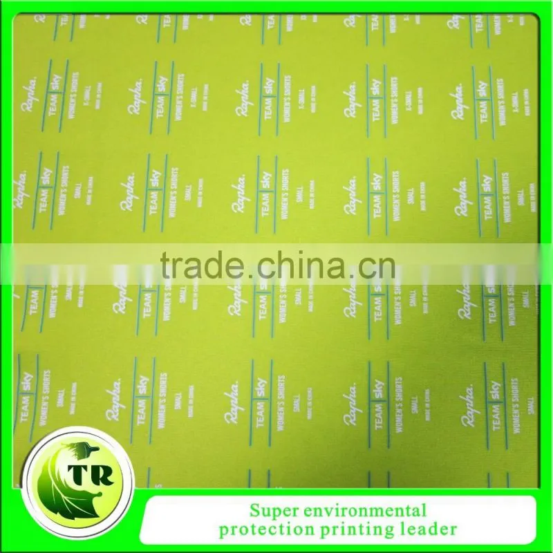 PET silicone heat transfer care label for clothing
