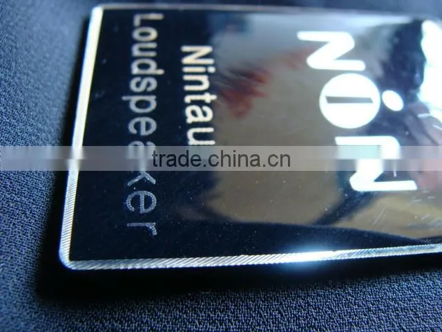 High quality custom metal data plate