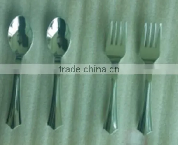 Large Plastic Forks Knife And Spoons,Siver Coated Cutlery,Disposable Plastic Metallic Cutlery