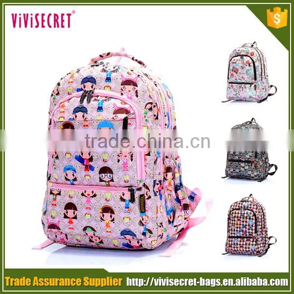 Vivisecret 2016 Fashion teenage girl Schoolbag Casual Bright Colors Cartoon School Backpacks