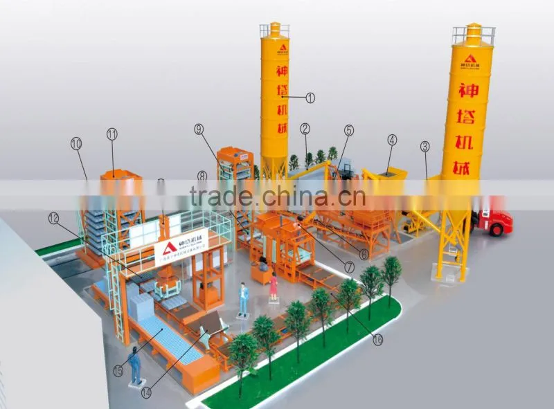 Hydraulic Automatic QTY8-15 paver block machine price
