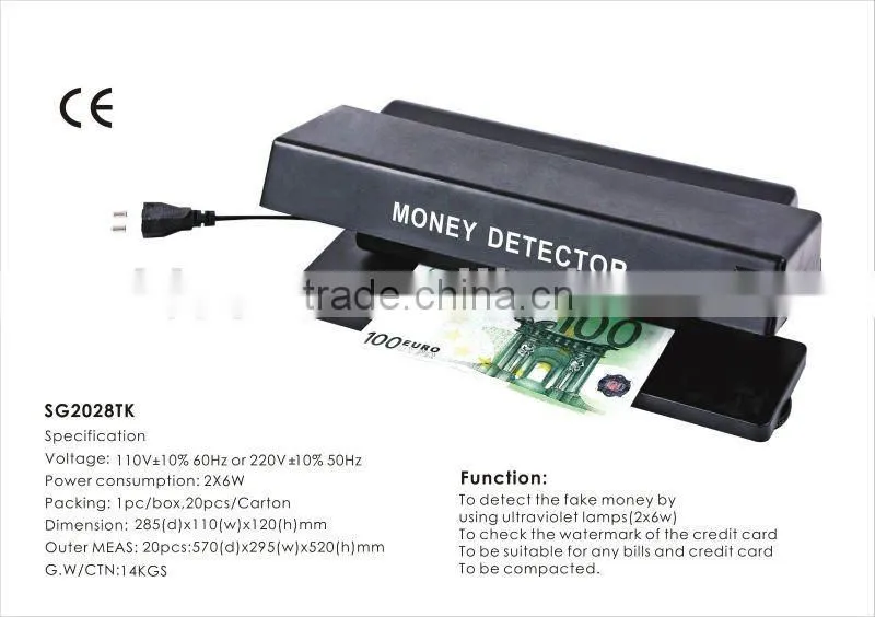 Good quality UV light banknote detector