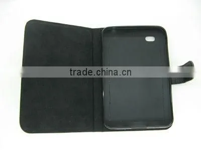 Litchi leather mobile phone cases for Samsung P1000