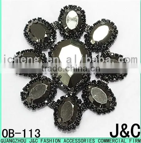 jet hematite acrylic stone decorative ballet shoes ornament