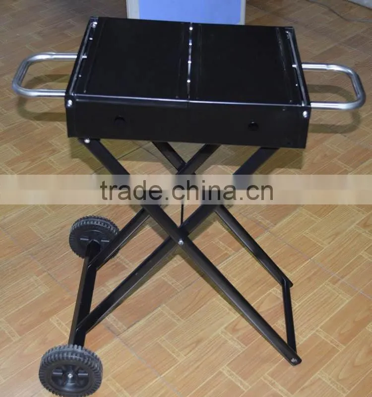 Commercial mobile grill cart table BBQ grills from China