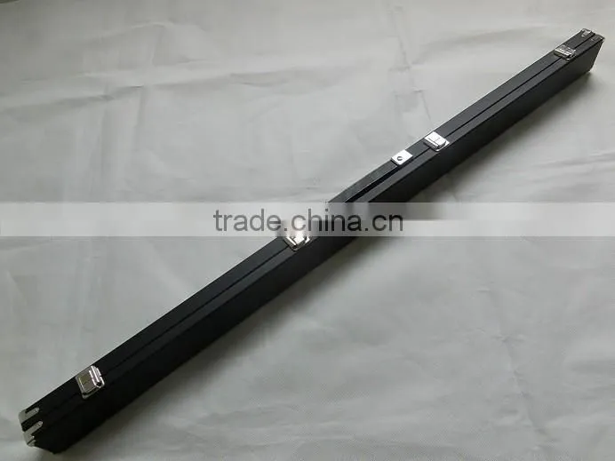 Luxury 3/4 BLACK Leather Snooker Pool Cue Case.
