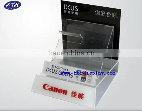wholesale clear carylic organic glass camera display cabinet