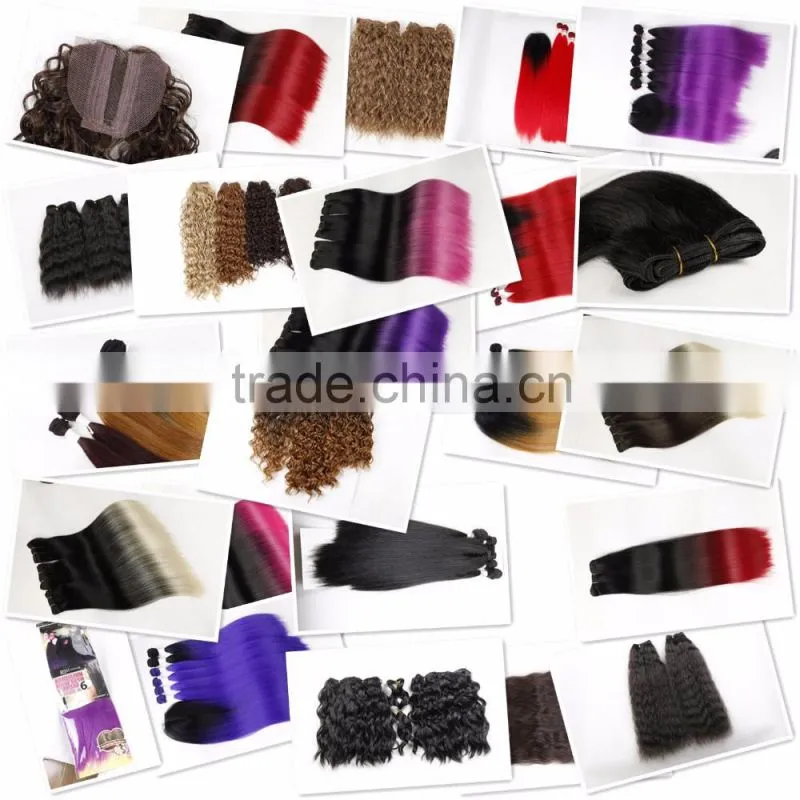 27 strawberry blond Modern style excellent quality long curl high tempreture flame retardant synthetic hair extension weaves