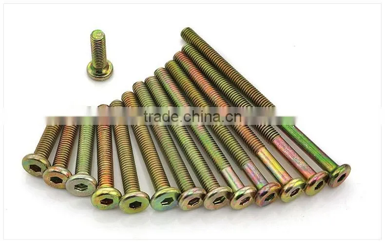 Plat round head screw, Furniture screw, hexagon screw M8*16-M8*120