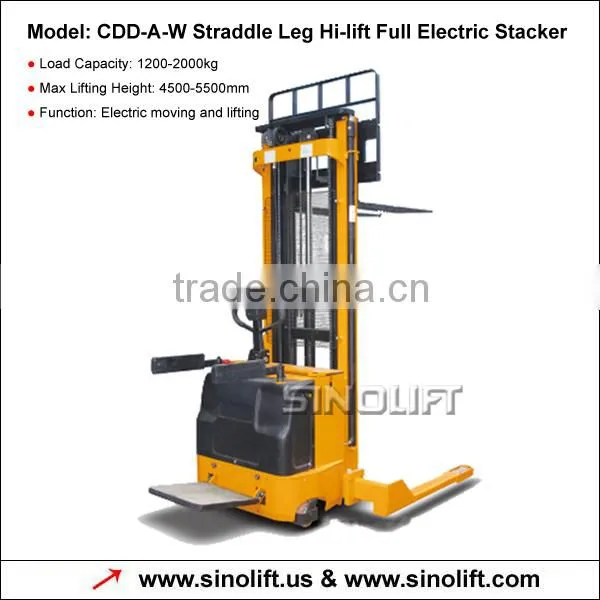CDD-A-W Straddle Leg Hi-lift Full Electric Stacker