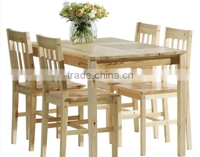 2016 China suppliers pine wood dining table with chairs noahsion-0600