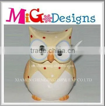 Lovely Owl Design Ceramic Sealed Jar Gift With Owl Design