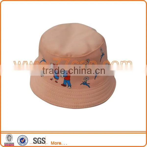 Embroidery lovely carton Children bucket hats for sale