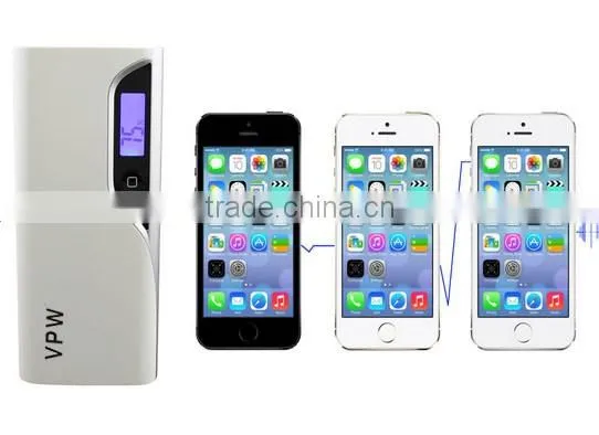 Portable 10000mAh 15000mah Power Bank with LCD indicator for iPhone for Samsung