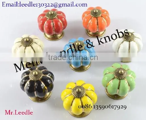 2017 square ceramic and zinc material colorful fancy furniture cabinet knobs