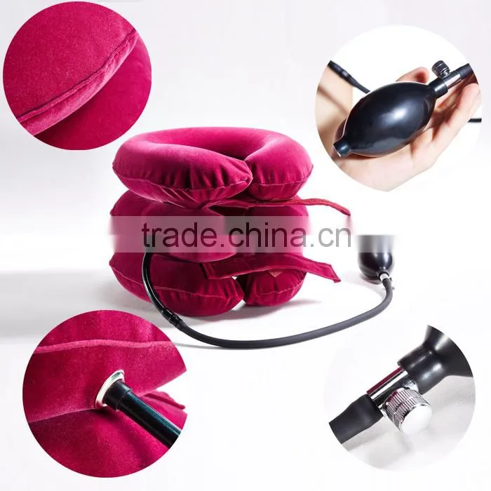 full flannel inflatable air neck traction /Soft Air-pressure Neck Traction cervical collar/cervical traction device