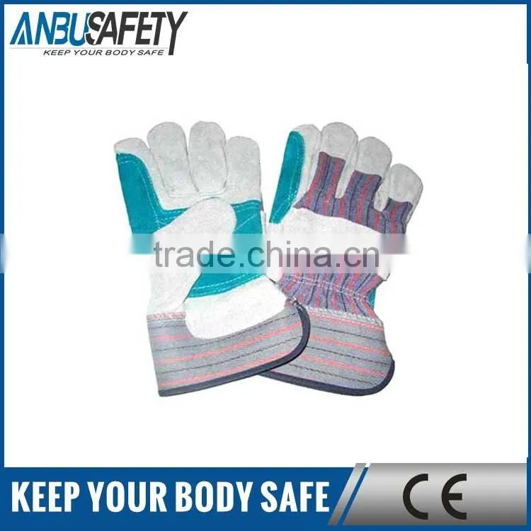 Industrial labor protection low price working leather gloves fully palm