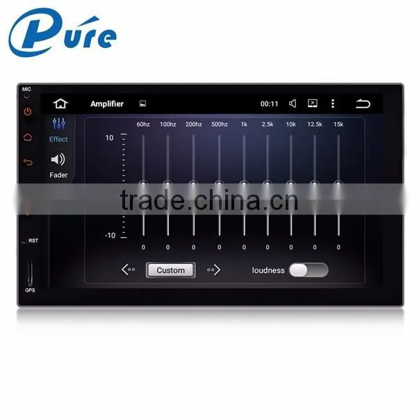 Universal 7 inch capacitive touch sreen 2 din car dvd player with gps bluetooth