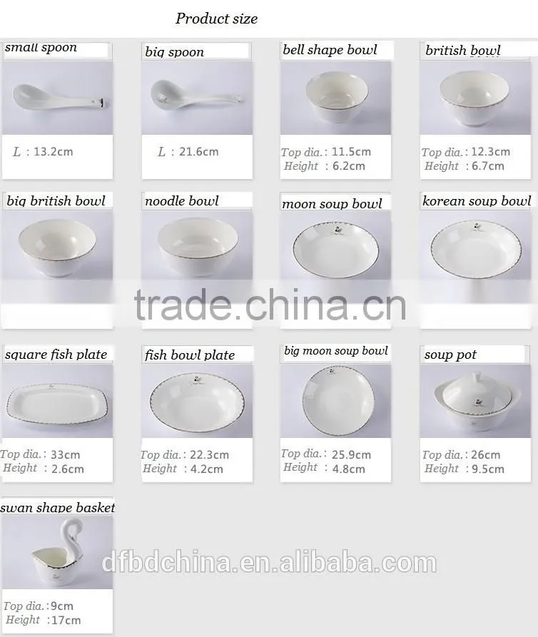 50pcs Bone china dinner set/dinnerware sets