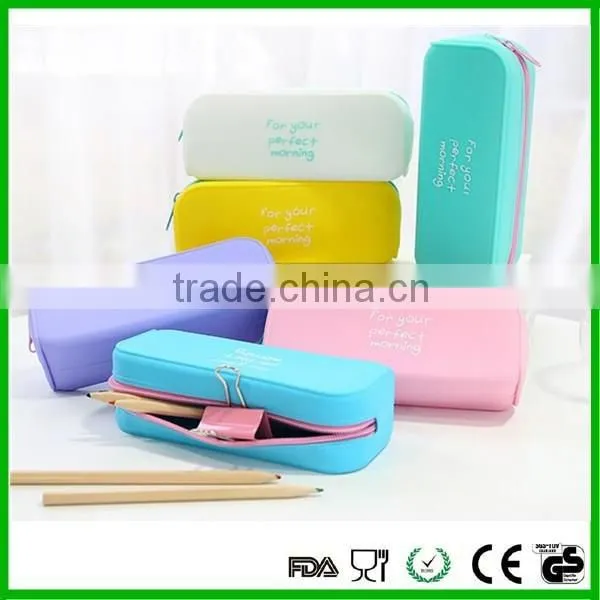 Promotional silicone school stationnery silicone coin purses