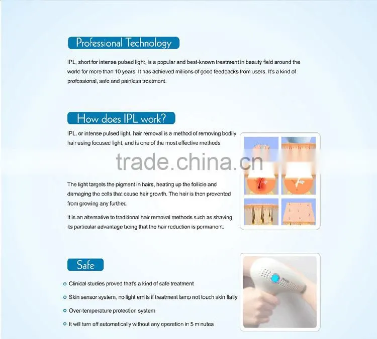 IPL Hair Removal Device(iLight) at home use 150,000 shots