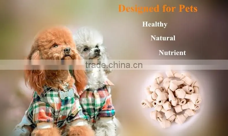 Rawhide knotted bone dog chews