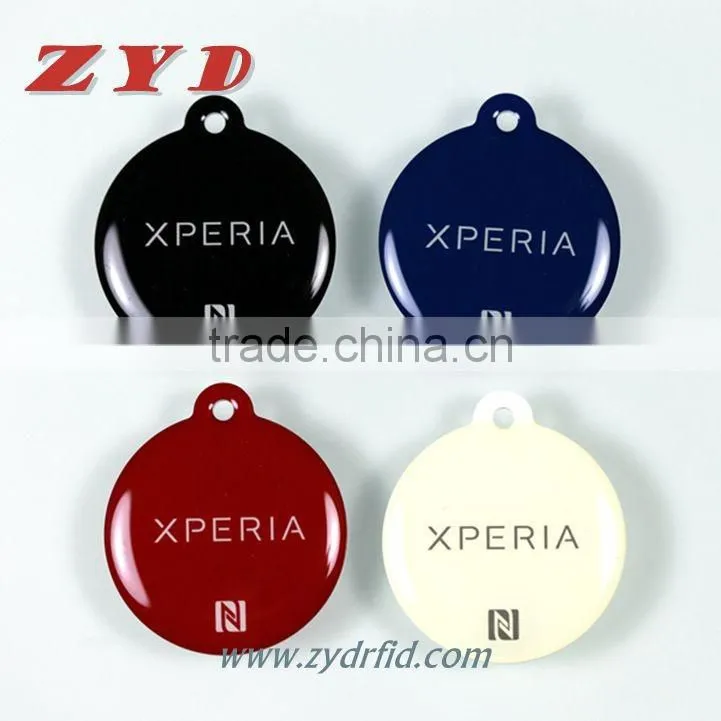 Custom printable epoxy NFC key tag