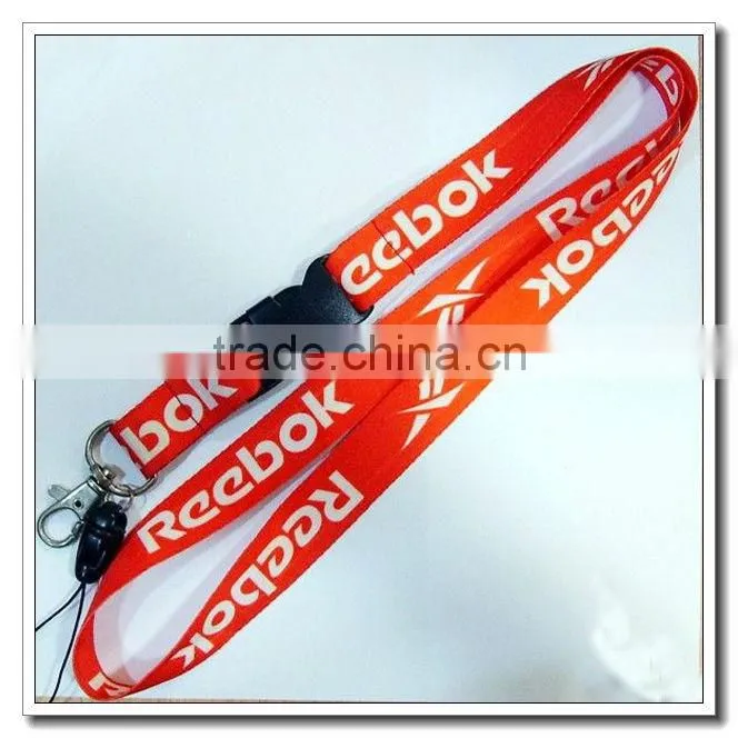 Grosgrain retractable metal lanyard for canvas tote bag